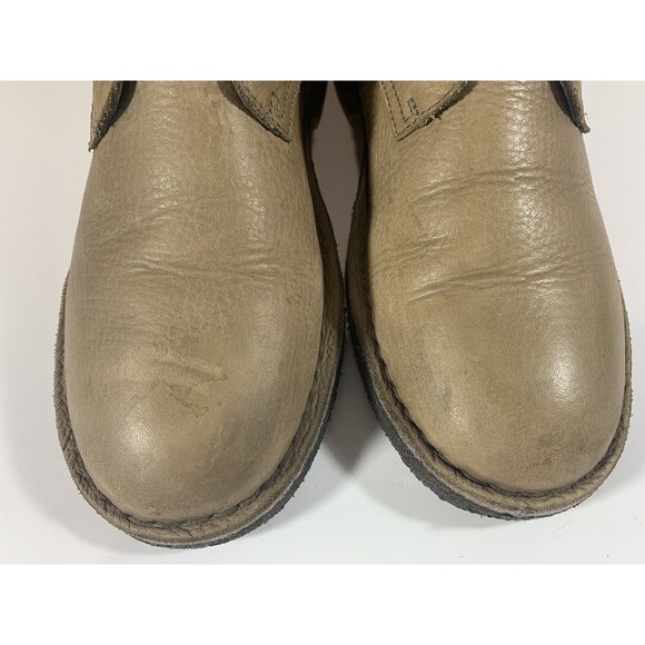 Clarks Originals Women's Maru Elsa Combat Boot Khaki Leather Shoe Size 9.5 - Picture 4 of 10